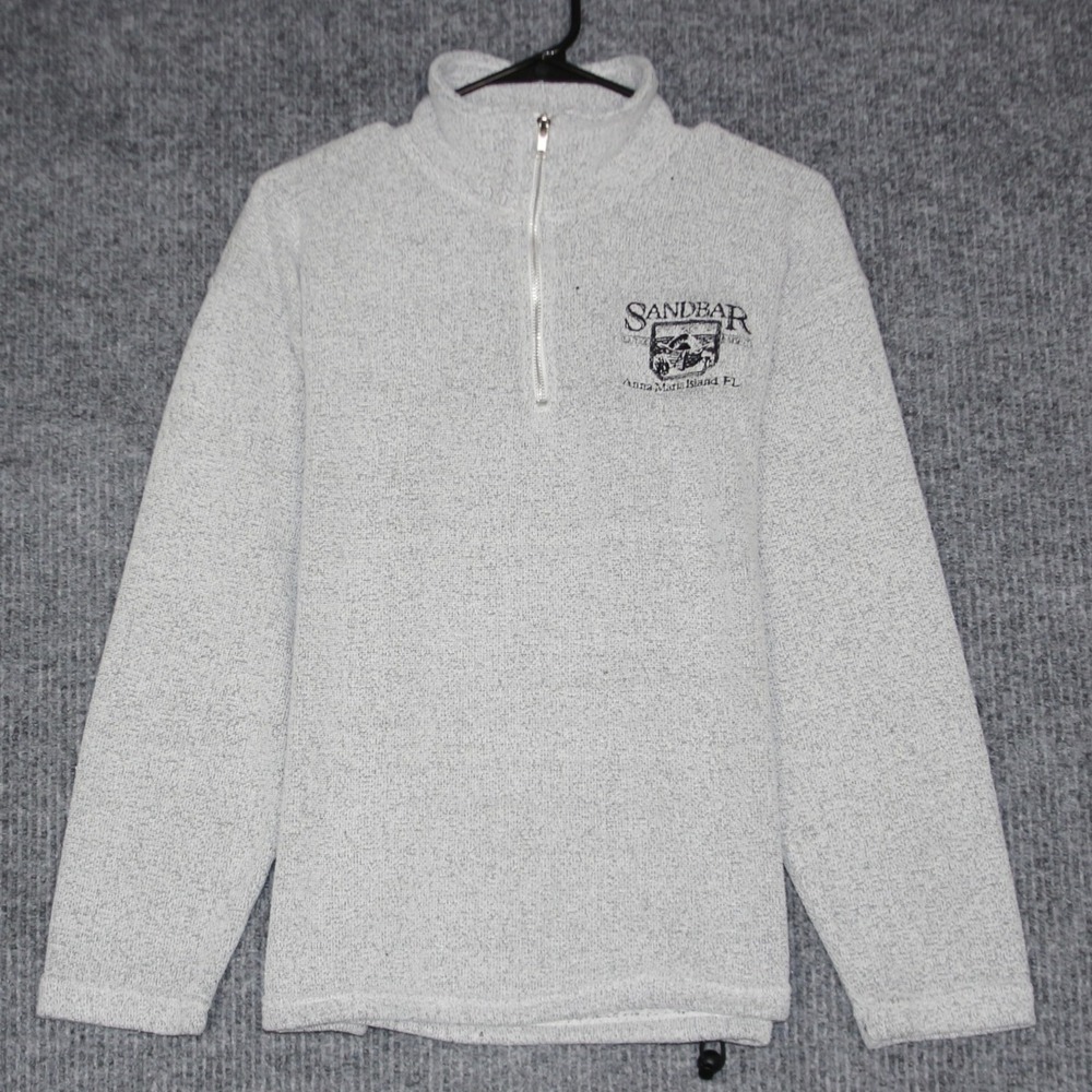 Exist Mens Pullover Fleece Sweatshirt Quarter Zip Sandbar Anna Maria Island FL